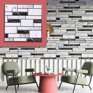 3D sienas uzlīmes ar marmora izskatu (10 gab.) | MARBLEBLOCKS