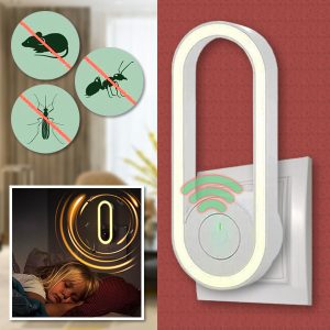 Frekvences pārveidošanas ultraskaņas moskītu iznīcinātājs ar LED miega gaismu | ANTIMOSI