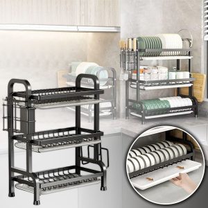 Gudrs līmeņu trauku statīvs ātrai un efektīvai trauku žāvēšanai | DRYSTACK