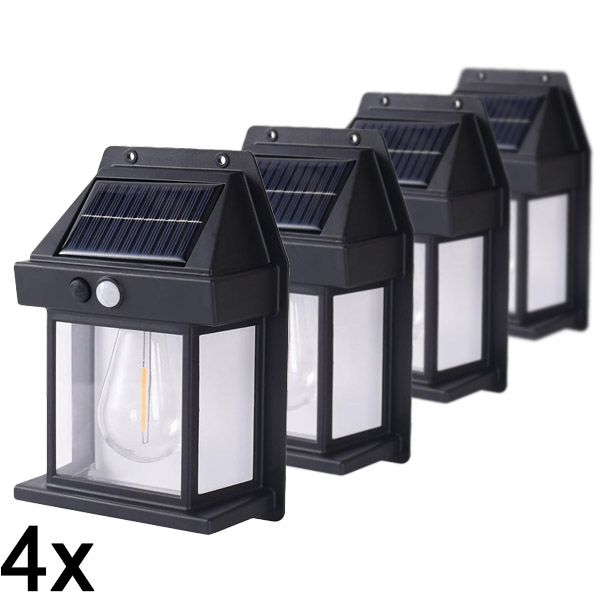 4x Saules āra lampa – nav nepieciešama elektroinstalācija | FLUXLAMP