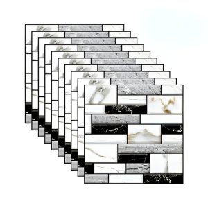 3D sienas uzlīmes ar marmora izskatu (10 gab.) | MARBLEBLOCKS
